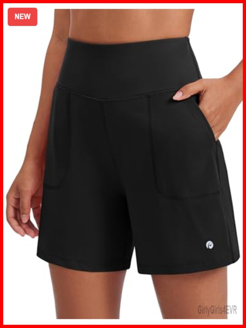 High Waisted Yoga Shorts 6" Inseam with Pockets